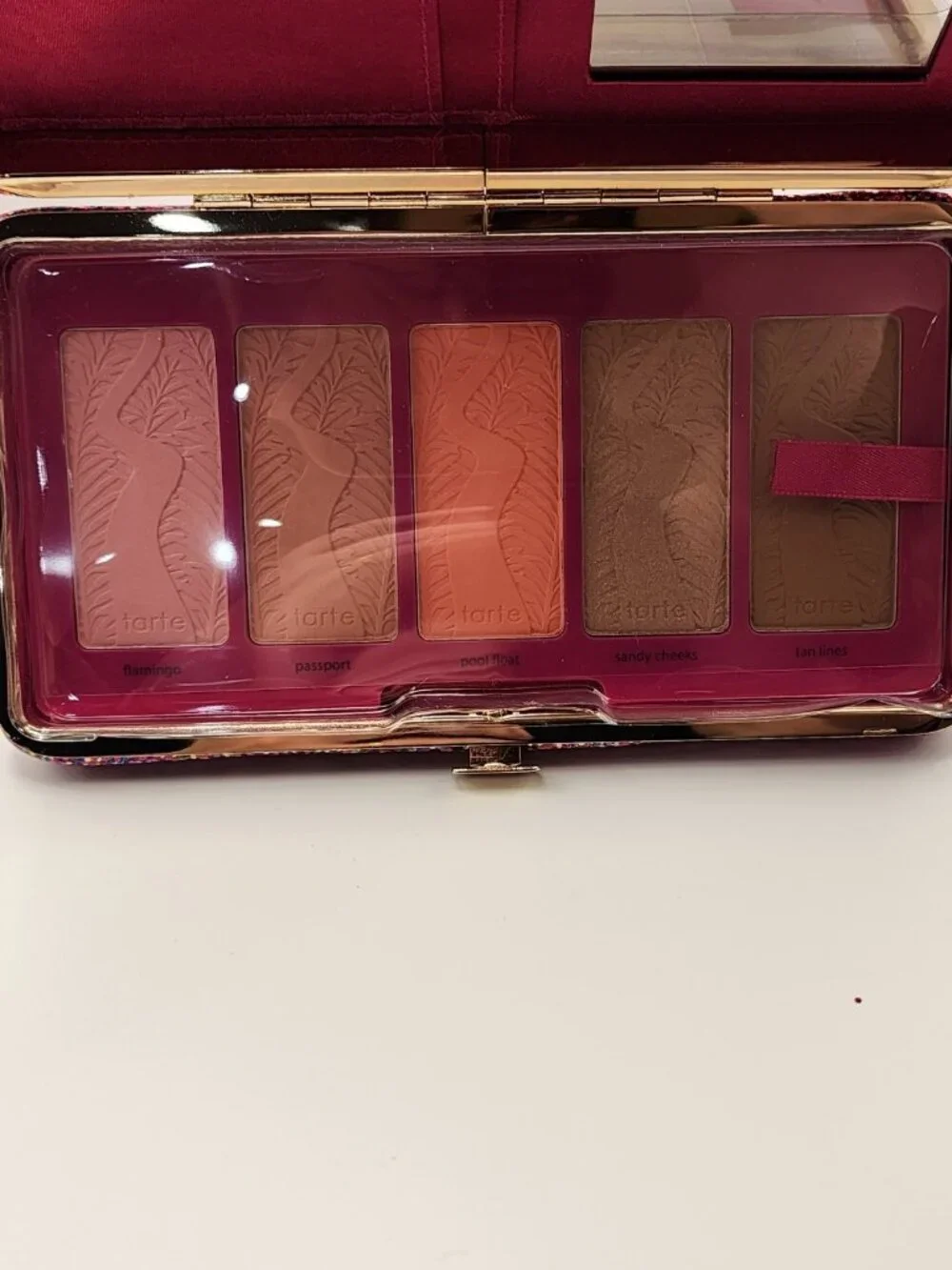 TARTE Life of The Party Clay Blush Palette & Glitter Clutch Limited Edition NIB